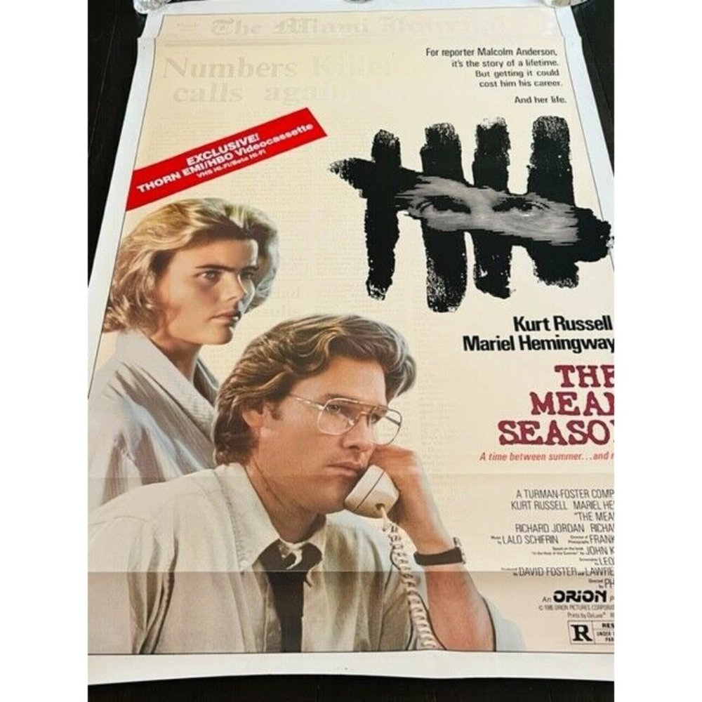 Movie Theater Cinema Poster Lobby Card 1985 The Mean Season Kurt Russell Murder